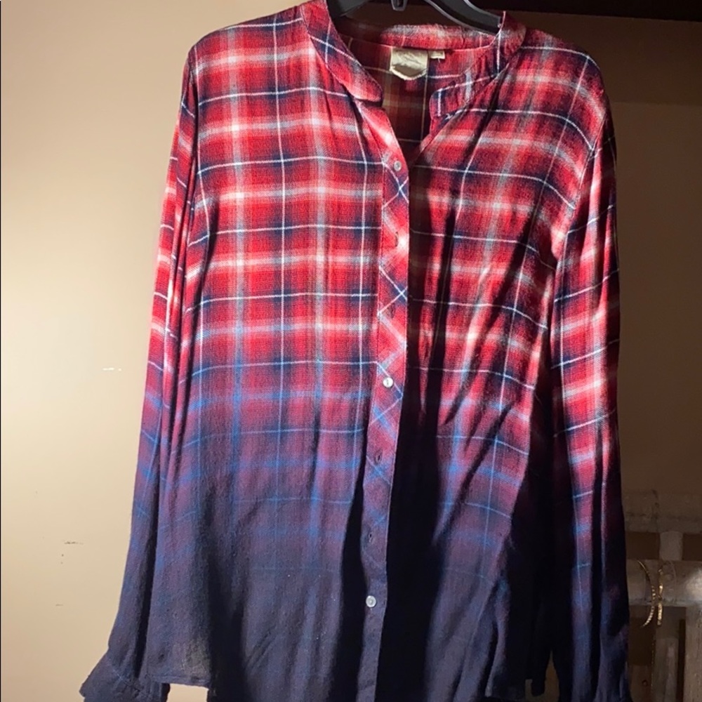 Oversized Ombré Flannel
